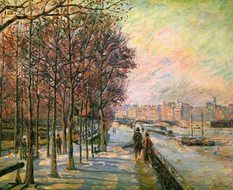  J B Armand  Guillaumin La Place Valhubert, Paris France oil painting art